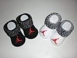 Nike Air Jordan Newborn Infant Baby Booties Socks Black and White w/Air Jordan Logo Size 0-6 Months