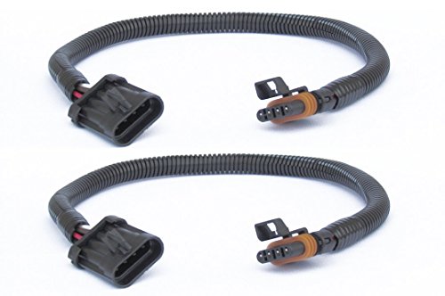 Muzzys (Set of 2) Flat 4-Pin LT1, LS1, LS6 24 in. O2 02 Oxygen Sensor Header Extension Wire Harness for Camaro, Corvette, etc.