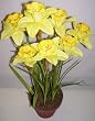 20" Potted Silk Daffodil Plant