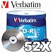 Verbatim 94691 700 MB 52x 80 Minute Branded Recordable Disc CD-R, 50-Disc Spindle-visli Cheap Deals