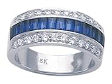 1.80 cts Genuine Sapphire Band - Platinum, 18kt White or Yellow Gold