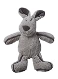 Multipet's Borderline Plush Super Soft Gray Rabbit Dog Toy that Squeaks