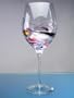 Set Of Four (4) MILANO Romanian Crystal OVERSIZED GOBLET Cobalt Blue/Stained Glass Pattern GLASS Barware