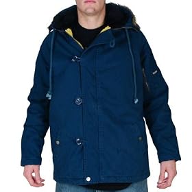 Toy Machine Mens Jacket Parka-Matic Navy Yellow by Toy Machine