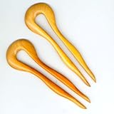PAIR - Hair Stick Chakte Viga - Simple Round - 6 inch - USA Made