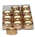 Metallic Shimmer Gold Tealight Candles, Set of 12 Tea Lights