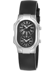 Philip Stein Womens 1-MB-RB Signature Black Rubber Strap Watch