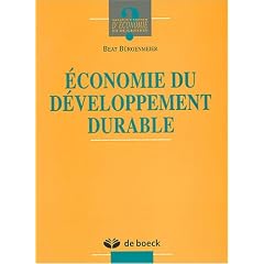 Economie du d�veloppement durable
