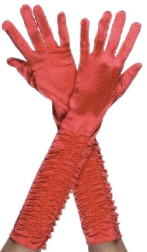 Childrens Toyshop  Toys : Ladies18" Long Red Temptress Gloves