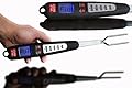 Digital Meat Thermometer for Grilling, Barbecue or Oven with Ready Alarm and Stainless Steel Fork
