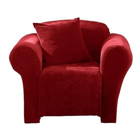 Stretch Pique Chair Slipcover - Garnet by Sure Fit