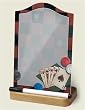 Memo Board ~ A Good Poker Hand ~ dry-erase glass board ~ with marker ~ code 287