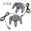 Two Game Controllers System for Nintendo 64 N64 - Gray Two Game Controllers System for Nintendo 64 N64 - Gray