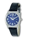 Le Chateau Women's 7014L_BL Index and Arabic Numerals with Date and Leather Band Watch