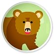 Wild Animals Bear Knob by Olive Kids