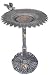 Oakland Living 5065AP Antique Pewter Sunflower Design Aluminum Birdbath