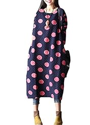Round Neck Jacquard Polka Dot Print  Dress