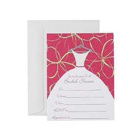 20-Count Bridal Shower Dress Invitations