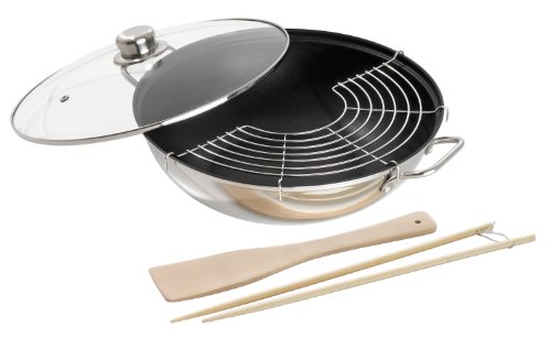Bartscher Wok-Pfanne,320mm, m. Deckel,