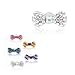 Swarovski Crystal Pretty Ribbon (White) Earphone / Headphone Plug for Kindle Fire, iPhones, iPads, Galaxy S