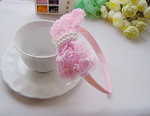 Cuhair(tm) 2015 Fashion 1pc Cloth Bowknot with White Pearl Flower Design Girl Hair Band Hoops Baby Hair Accessories Hair Band Girl Hair Accessories Hair Headband Girl Hoops Princess Accesories Same As Picture From Factory Directly Wholesale or Retail