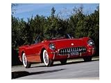 1955 Chevrolet Corvette Roadster Art Photographic Poster Print, 16x12