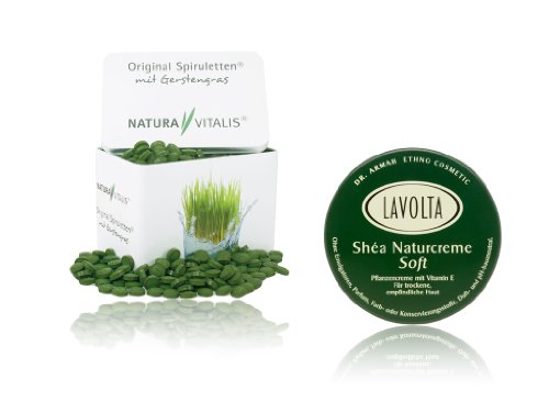 Natura Vitalis 1000 Presslinge Spirulina + Gerstengras + Naturcreme Soft (10ml) Preisvergleich