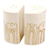 Golden Jerusalem Ceramic Salt and Pepper Shaker Set