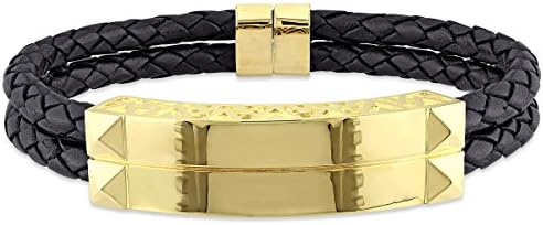 V1969 Italia Mens Bangle in 18K Yellow Gold Plated Sterling Silver
