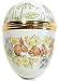 Handpainted Large Enamel Egg with Rabbit decoration