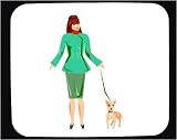 Click for more about Decorated Mouse Pad with humans, human, body, walking, individuals, people, individual, woman, chihuahua, persons, dog, person - .
