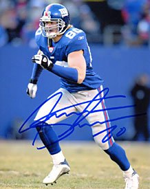 Jeremy Shockey Autographed / Signed New York Giants 8x10 Photo