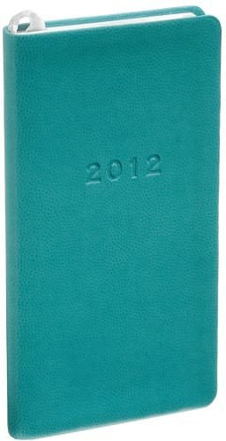 GALLERY LEATHER Teal Leather Weekly Pocket Planner 2012 (Size: 6.25