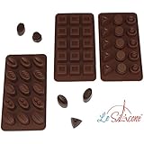 Le Silicone, Set of 3 Silicone Chocolate and Candy Molds
