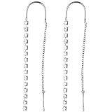 Sterling Silver White Crystal Rhinestone U-shaped Ear Thread Earring