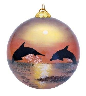 Dolphins Playing in Sunset