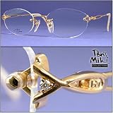 Hanae Mori 18K Gold & Diamond Prescription Eyewear - hm9927g
