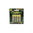 Perf Go Green  #25001AA Batteries, 4-Pack,  Packages (Pack of 6)