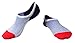 Spikerking Mens No Show Cotton Deodorant Anti Off Socks 3 Pack Crew Socks (Size:6-11) (One Size,Gray,Red,Sky blue)