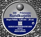 H&N .20 Cal, Round Lead Balls, Graphite-Coated, 500/Tin
