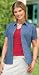 Upscale Ladies Short Sleeve Value Cotton Denim Shirt