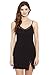 CS601003-6-S Christian Siriano New York Chemise / Sexy Lingerie for Women,Black,Medium