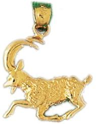 Dazzlers Solid 14k Gold Goat Farm Animal Charm Pendant Available in three colors from jewelsberry (weights: 2.3 grams only)