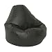 Black Adult Leather Luxe Beanbag By Elite Furniture