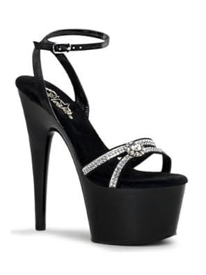 6 1/2 Inch Sexy Prom Shoe High Heel Platform Formal Sandal With Rhinestones