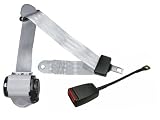 3-Point Retractable Lap & Shoulder Seat Belt, Grey, with End Release Buckle