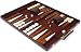Brown & Tan Stripe Backgammon Set - Large Attache