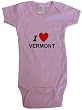 I LOVE VERMONT - VERMONT BABY - State-series - White, Blue or Pink Onesie / Baby T-shirt