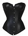 Alivila.Y Fashion Sexy Vintage Faux Leather Corset Bustier Lingerie 2340A With G-String 