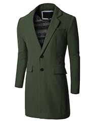 Apparel: Doublju Mens Simple Coat with Classic Design KHAKI (US-L)